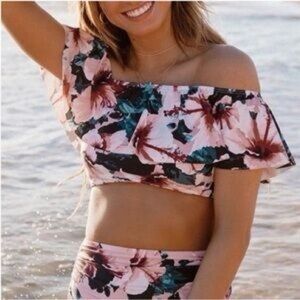 Albion Floral Swimwear in Pink and Black